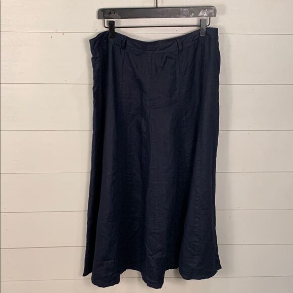 Grace Elements 100% linen full A-line skirt Womans size 14 - Picture 1 of 6